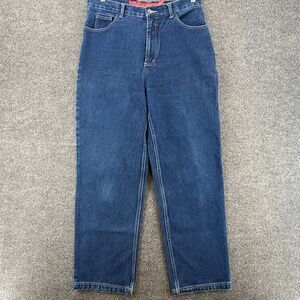 No Excuses Jeans Womens 14 Blue Utility Straight Vintage 90s Y2K Skater‎ Baggy